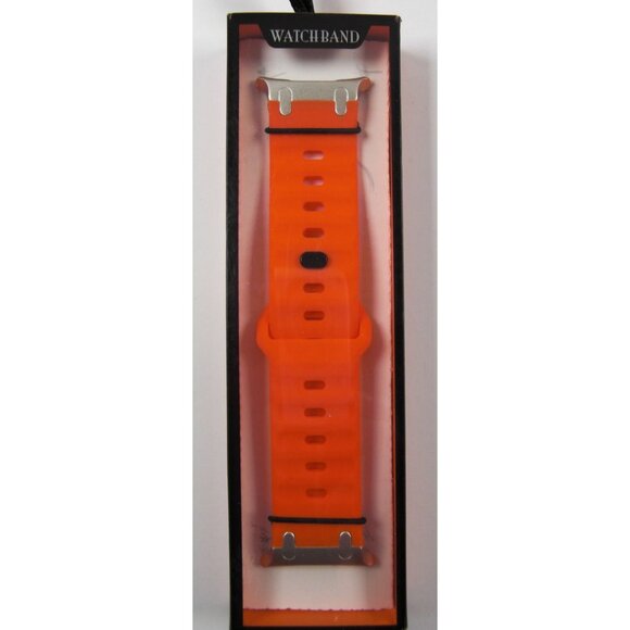 2 Pieces Waterproof Watch Strap Orange Band Replacement Watchband - Picture 1 of 2